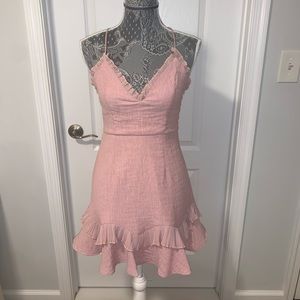Light pink mini length hello molly dress